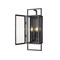 Z-Lite Lucian 2 Light Outdoor Wall Sconce, Black & Clear 598M-BK - alternate 4